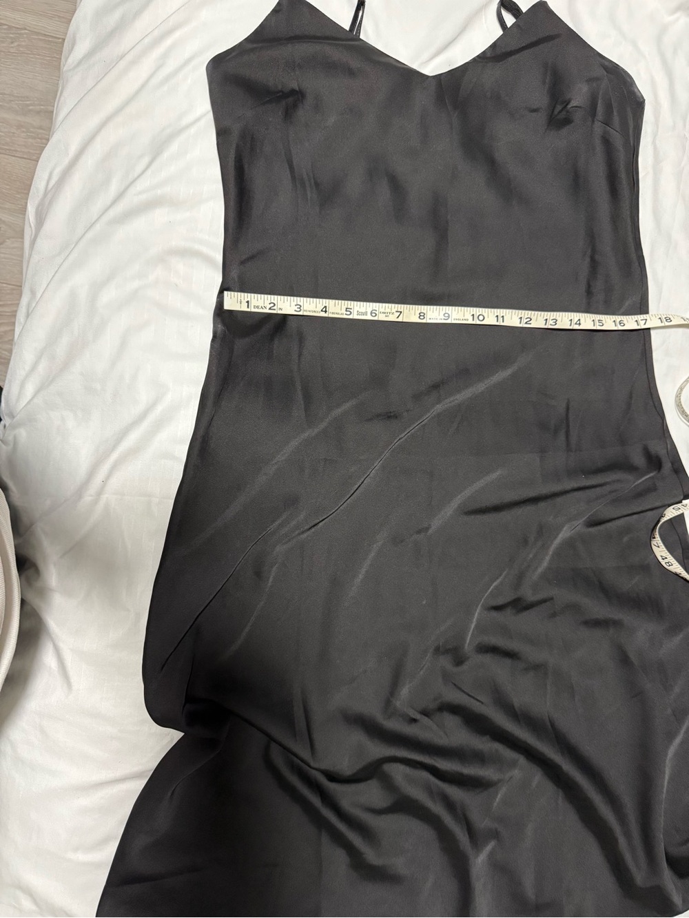 Forever 21 Black Satin Slip Dress with Thin Straps